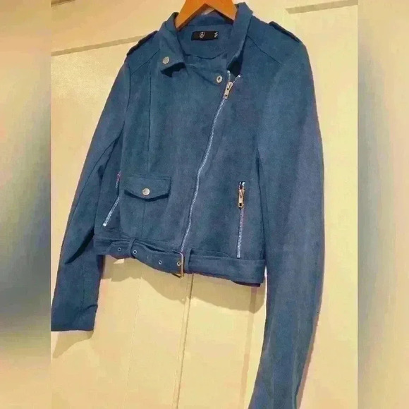 Nordstrom Royal Blue Faux Sede Jacket - Picture 4 of 10